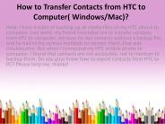 How to Transfer Contacts from HTC to Computer