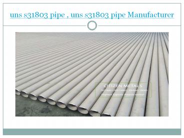 uns s31803 pipe