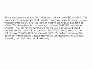 Movie Industry Invading Privacy