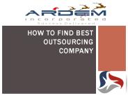 How to find best Outsourcing company