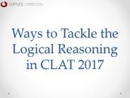 Ways to Tackle the Logical Reasoning in CLAT 2017