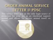 Order Service Animal Letter and Service Travel @ PDSC (1)