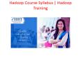 Hadoop Course Syllabus | Hadoop Training PowerPoint PPT Presentation