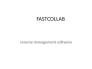 resume management software - fastcollab
