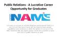 Public Relations - A Lucrative Career Opportunity for Graduates PowerPoint PPT Presentation