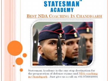 Best NDA Coaching Center In Chandigarh - Statesman Academy
