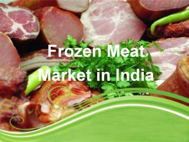 Frozen Meat Market in India