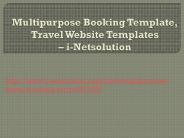 Multipurpose Travel Booking Template, Travel Website Templates