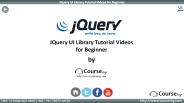 JQuery UI Library Tutorial videos for Beginner