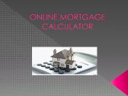online mortgage calculator