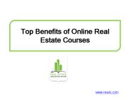 Top Benefits of Online Real Estate Courses