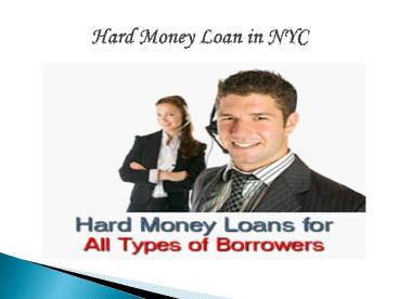 Hard Money Loans in NYC