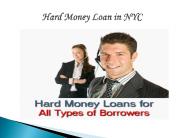 Hard Money Loans in NYC