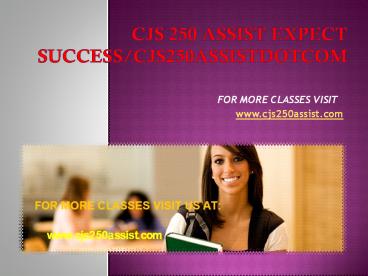 cjs 250 assist Expect Success/cjs250assistdotcom