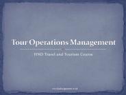 Tour Operations Management