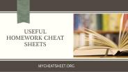 Useful Homework Cheat Sheets