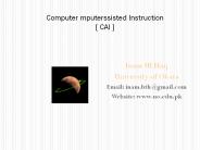 Computer Aided Instruction