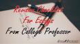 Revision Checklist for Essays from College Professor PowerPoint PPT Presentation