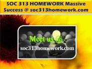 SOC 313 HOMEWORK Massive Success @ soc313homework.com