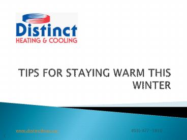 TIPS FOR STAYING WARM THIS WINTER- Distincthvac