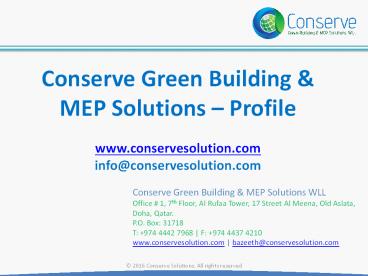 Green Building Consultants in Qatar