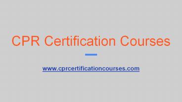 CPR Certification New Jersey