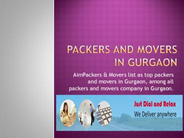 Packers And Movers in Gurgaon