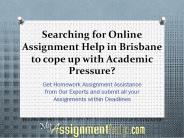 Get Assignment Help for Brisbane Students