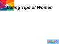 Dating Tips For Women PowerPoint PPT Presentation