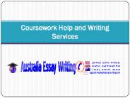 Coursework Help and Writing Services