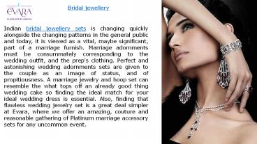 Bridal jewellery