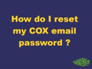 COX Password Reset Number