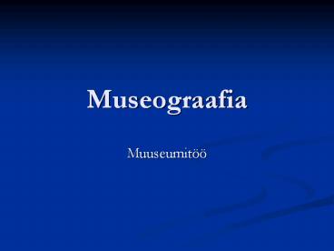 Museograafia