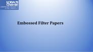Embossed filter Papers-lobachemie