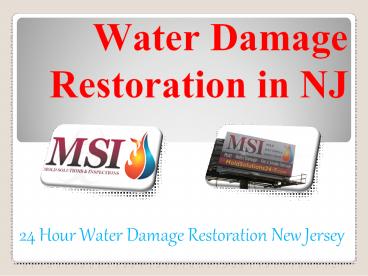 Water Damage Restoration in NJ