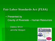 Fair Labor Standards Act (FLSA)