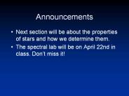 Announcements