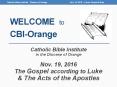 Catholic Bible Institute in the Diocese of Orange PowerPoint PPT Presentation