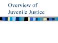Overview of Juvenile Justice PowerPoint PPT Presentation