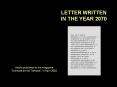 LETTER WRITTEN PowerPoint PPT Presentation