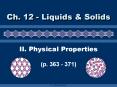 II. Physical Properties (p. 363 - 371) PowerPoint PPT Presentation