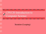 CPS120 Introduction to Computer Science