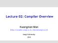 Lecture 02: Compiler Overview PowerPoint PPT Presentation
