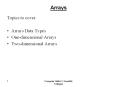 Arrays PowerPoint PPT Presentation