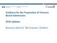 Guidance for the Preparation of Treasury Board Submissions 2016 Updates Resource Deck for TBS Analysts / Drafters PowerPoint PPT Presentation