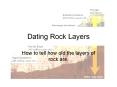 Dating Rock Layers PowerPoint PPT Presentation