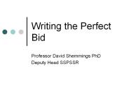 Writing the Perfect Bid