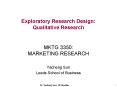Exploratory Research Design: Qualitative Research PowerPoint PPT Presentation