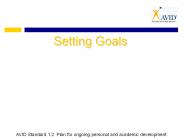 Setting Goals