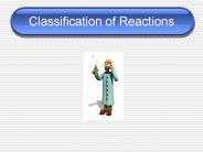 Classification of Reactions